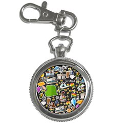 Vector Flat Seamless Texture Pattern Ghana Key Chain Watches by Vaneshart