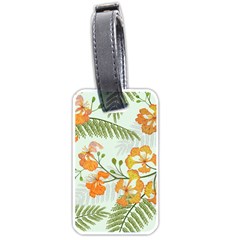 Peacock Flower Seamless Pattern Luggage Tag (one Side) by Vaneshart