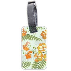 Peacock Flower Seamless Pattern Luggage Tag (two Sides) by Vaneshart