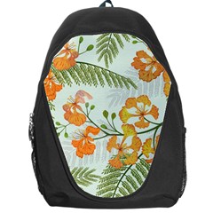 Peacock Flower Seamless Pattern Backpack Bag by Vaneshart