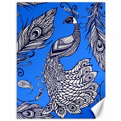 Peacock Bird Feathers Seamless Background Pattern Canvas 36  X 48  by Vaneshart