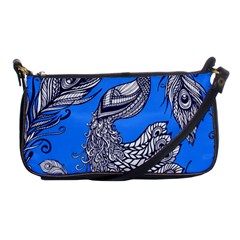 Peacock Bird Feathers Seamless Background Pattern Shoulder Clutch Bag by Vaneshart