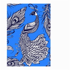 Peacock Bird Feathers Seamless Background Pattern Small Garden Flag (two Sides) by Vaneshart