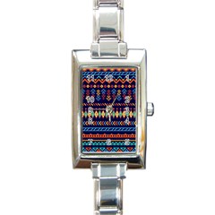 Decorative Pattern Ethnic Style Rectangle Italian Charm Watch by Vaneshart