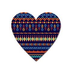 Decorative Pattern Ethnic Style Heart Magnet by Vaneshart