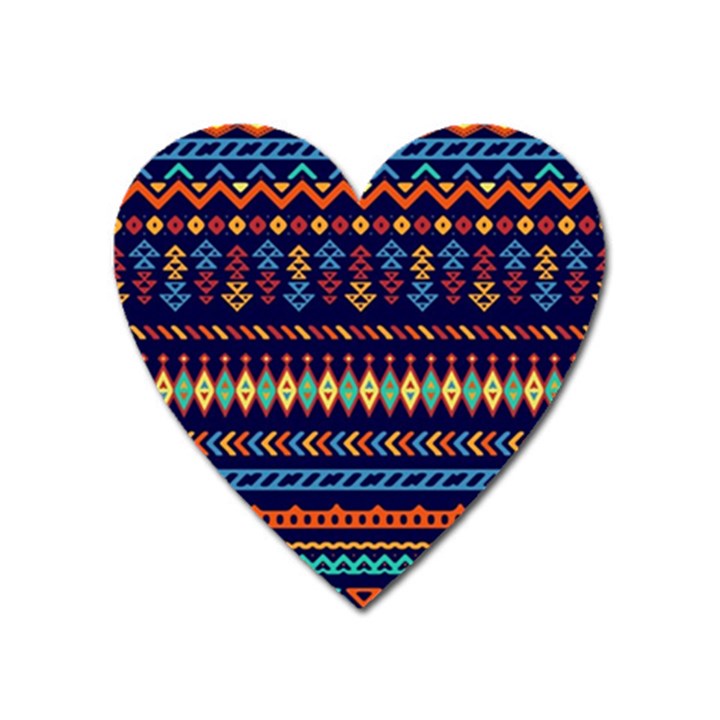 Decorative Pattern Ethnic Style Heart Magnet