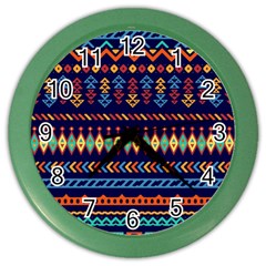 Decorative Pattern Ethnic Style Color Wall Clock by Vaneshart