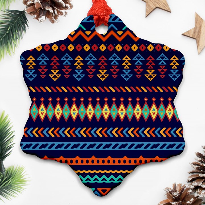 Decorative Pattern Ethnic Style Snowflake Ornament (Two Sides)