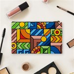 Colorful Geometric Mosaic Background Cosmetic Bag (Medium) Back