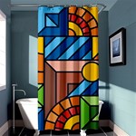 Colorful Geometric Mosaic Background Shower Curtain 36  x 72  (Stall)  Curtain(36 X72 ) - 33.26 x66.24  Curtain(36 X72 )