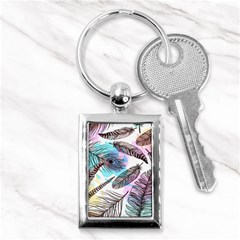 Hand Drawn Feathers Seamless Pattern Key Chain (rectangle) by Vaneshart