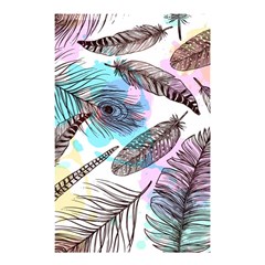 Hand Drawn Feathers Seamless Pattern Shower Curtain 48  X 72  (small)  by Vaneshart