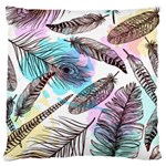 Hand Drawn Feathers Seamless Pattern Large Flano Cushion Case (One Side) Front