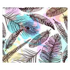 Hand Drawn Feathers Seamless Pattern Double Sided Flano Blanket (small)  by Vaneshart