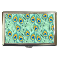 Lovely Peacock Feather Pattern With Flat Design Cigarette Money Case by Vaneshart