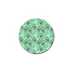 Lovely Peacock Feather Pattern With Flat Design Golf Ball Marker (10 Pack) by Vaneshart