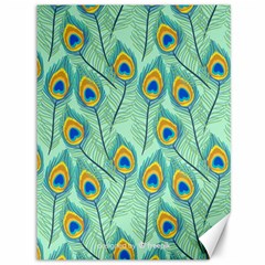 Lovely Peacock Feather Pattern With Flat Design Canvas 36  X 48  by Vaneshart