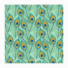 Lovely Peacock Feather Pattern With Flat Design Medium Glasses Cloth by Vaneshart