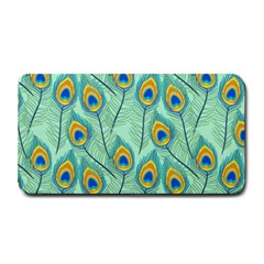 Lovely Peacock Feather Pattern With Flat Design Medium Bar Mats by Vaneshart