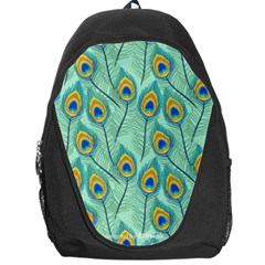 Lovely Peacock Feather Pattern With Flat Design Backpack Bag by Vaneshart