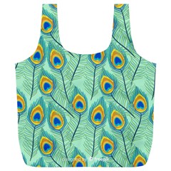 Lovely Peacock Feather Pattern With Flat Design Full Print Recycle Bag (xl) by Vaneshart