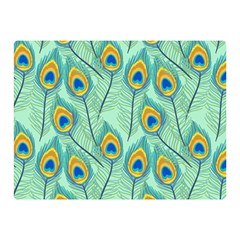 Lovely Peacock Feather Pattern With Flat Design Double Sided Flano Blanket (mini)  by Vaneshart