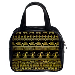 Tribal Gold Seamless Pattern With Mexican Texture Classic Handbag (two Sides) by Vaneshart