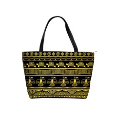 Tribal Gold Seamless Pattern With Mexican Texture Classic Shoulder Handbag by Vaneshart