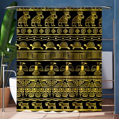 Tribal Gold Seamless Pattern With Mexican Texture Shower Curtain 60  X 72  (medium)  by Vaneshart