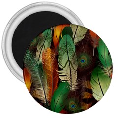 Feathers Realistic Pattern 3  Magnets by Vaneshart