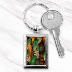 Feathers Realistic Pattern Key Chain (rectangle) by Vaneshart