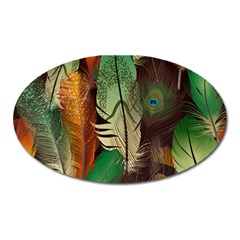 Feathers Realistic Pattern Oval Magnet by Vaneshart