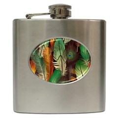 Feathers Realistic Pattern Hip Flask (6 Oz) by Vaneshart