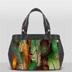 Feathers Realistic Pattern Oversize Office Handbag by Vaneshart