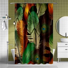 Feathers Realistic Pattern Shower Curtain 48  X 72  (small)  by Vaneshart