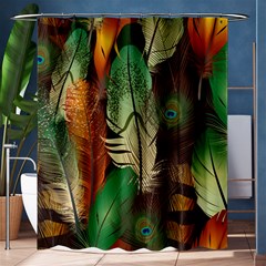 Feathers Realistic Pattern Shower Curtain 60  X 72  (medium)  by Vaneshart