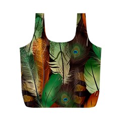 Feathers Realistic Pattern Full Print Recycle Bag (m) by Vaneshart