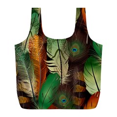 Feathers Realistic Pattern Full Print Recycle Bag (l) by Vaneshart