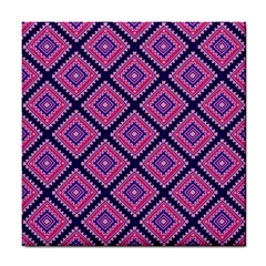 Ethnic Seamless Pattern Tribal Line Print African Mexican Indian Style Tile Coaster by Vaneshart