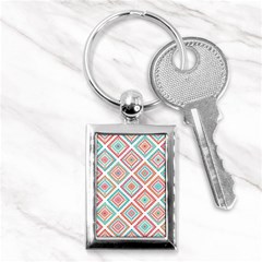 Ethnic Seamless Pattern Tribal Line Print African Mexican Indian Style Key Chain (rectangle) by Vaneshart