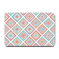 Ethnic Seamless Pattern Tribal Line Print African Mexican Indian Style Small Doormat  by Vaneshart