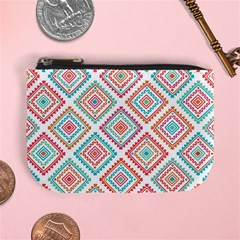 Ethnic Seamless Pattern Tribal Line Print African Mexican Indian Style Mini Coin Purse by Vaneshart