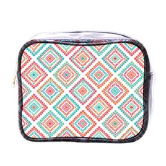 Ethnic Seamless Pattern Tribal Line Print African Mexican Indian Style Mini Toiletries Bag (one Side) by Vaneshart