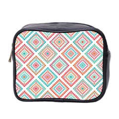 Ethnic Seamless Pattern Tribal Line Print African Mexican Indian Style Mini Toiletries Bag (two Sides) by Vaneshart