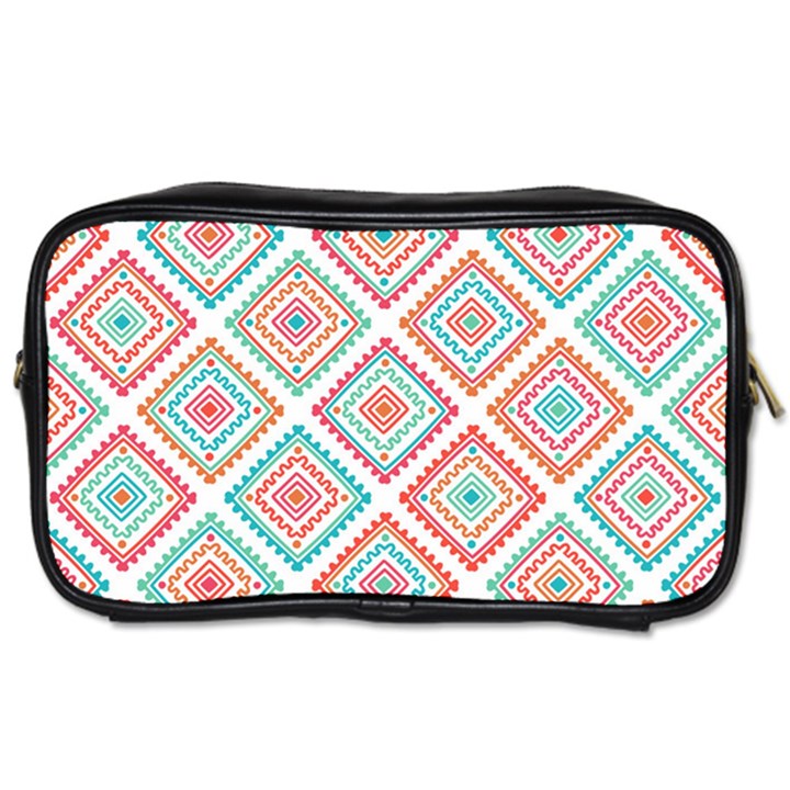 Ethnic Seamless Pattern Tribal Line Print African Mexican Indian Style Toiletries Bag (One Side)