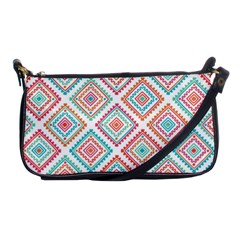 Ethnic Seamless Pattern Tribal Line Print African Mexican Indian Style Shoulder Clutch Bag by Vaneshart