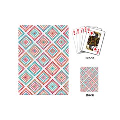 Ethnic Seamless Pattern Tribal Line Print African Mexican Indian Style Playing Cards Single Design (mini) by Vaneshart