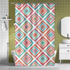 Ethnic Seamless Pattern Tribal Line Print African Mexican Indian Style Shower Curtain 48  X 72  (small)  by Vaneshart