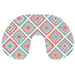 Ethnic Seamless Pattern Tribal Line Print African Mexican Indian Style Travel Neck Pillow by Vaneshart