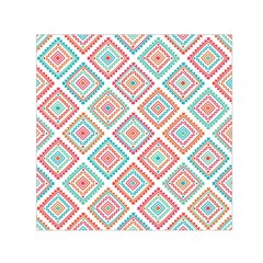 Ethnic Seamless Pattern Tribal Line Print African Mexican Indian Style Small Satin Scarf (square) by Vaneshart